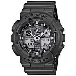 Image of G-Shock sort resin med stål quartz multifunktion (5081) Herre ur fra Casio, GA-100CF-8AER